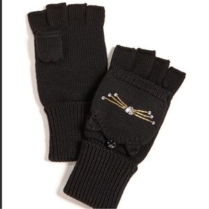 Kate Spade | Embellished Cat Pop Top Mitten NWT